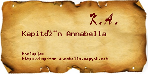 Kapitán Annabella névjegykártya